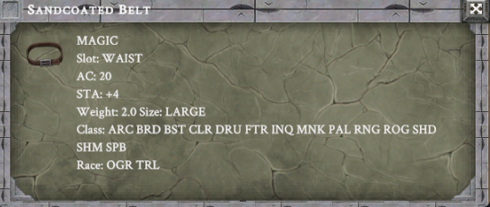 SANDCOATED BELT item card